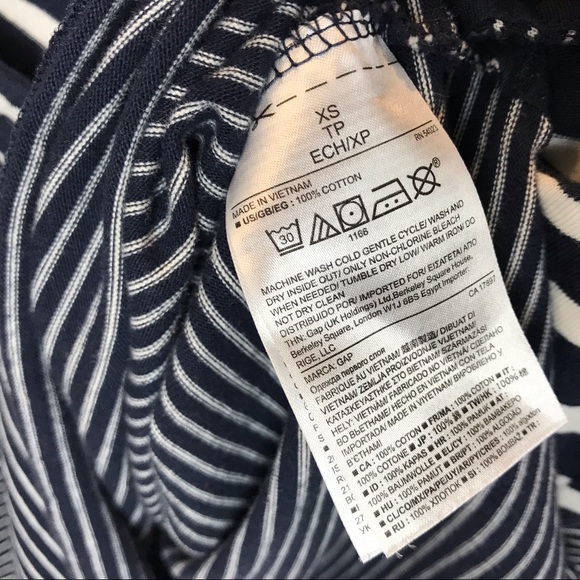 BR Navy Boat Neck Striped Long Sleeve Top C - Picture 5 of 6